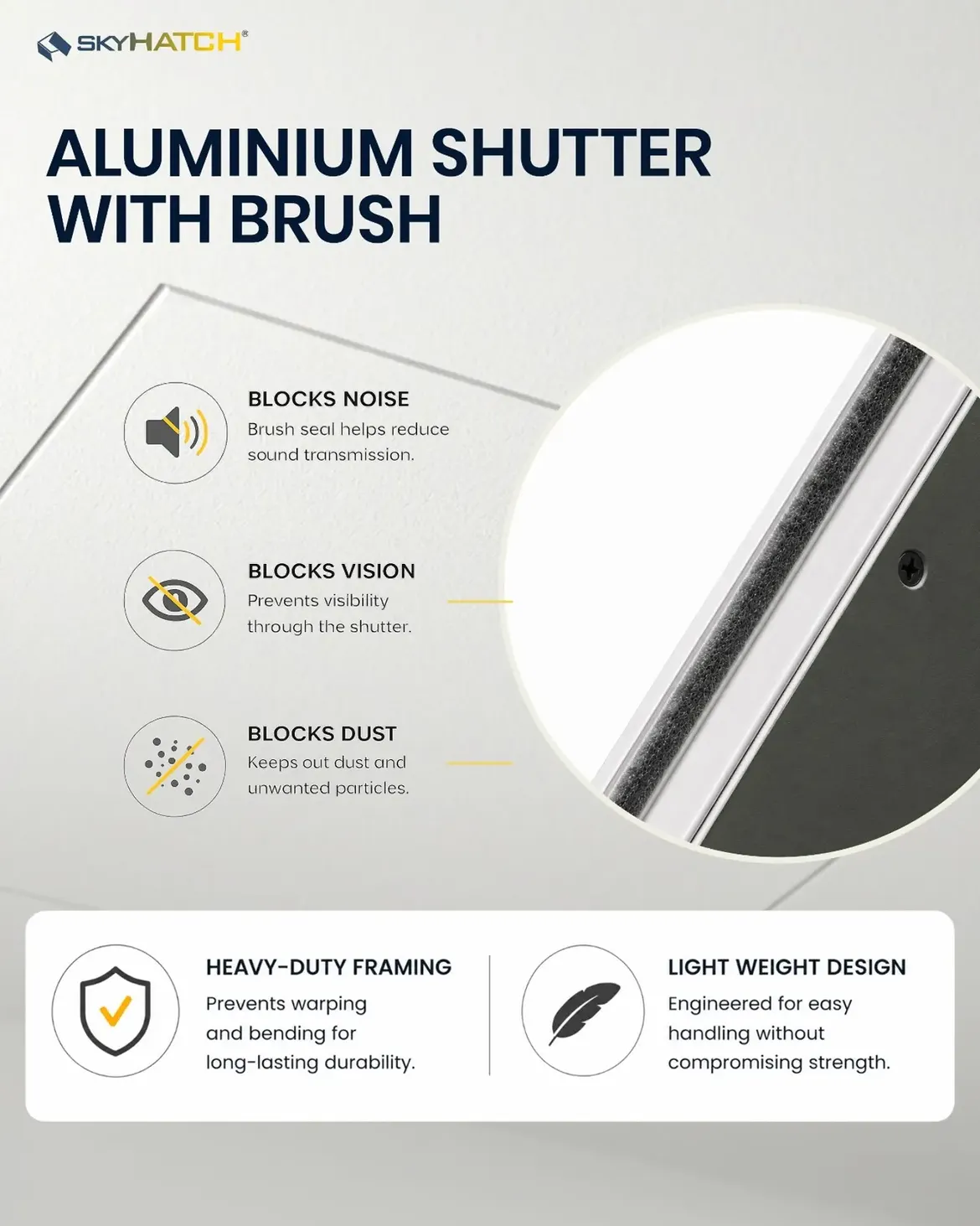 Aluminium shutter construction